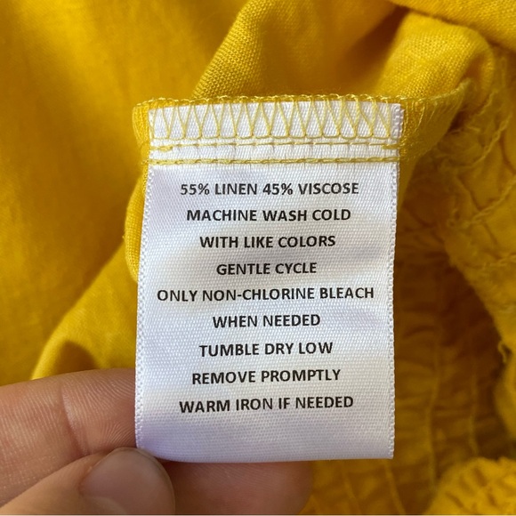 Anthropologie Calligraphie Snap button Linen Top XL - Picture 4 of 7